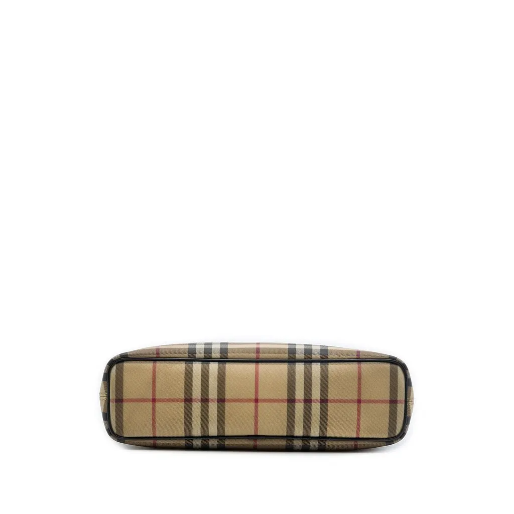 Burberry House Check Coated Canvas Shoulder Bag Beige Very good - Inside View
