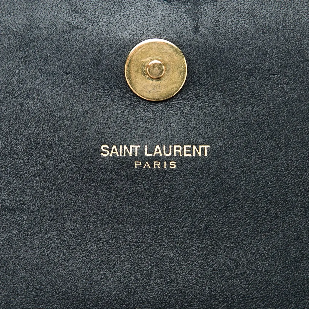 Saint Laurent Suede Monogram Kate Tassel Clutch Black Leather Very good - Box View