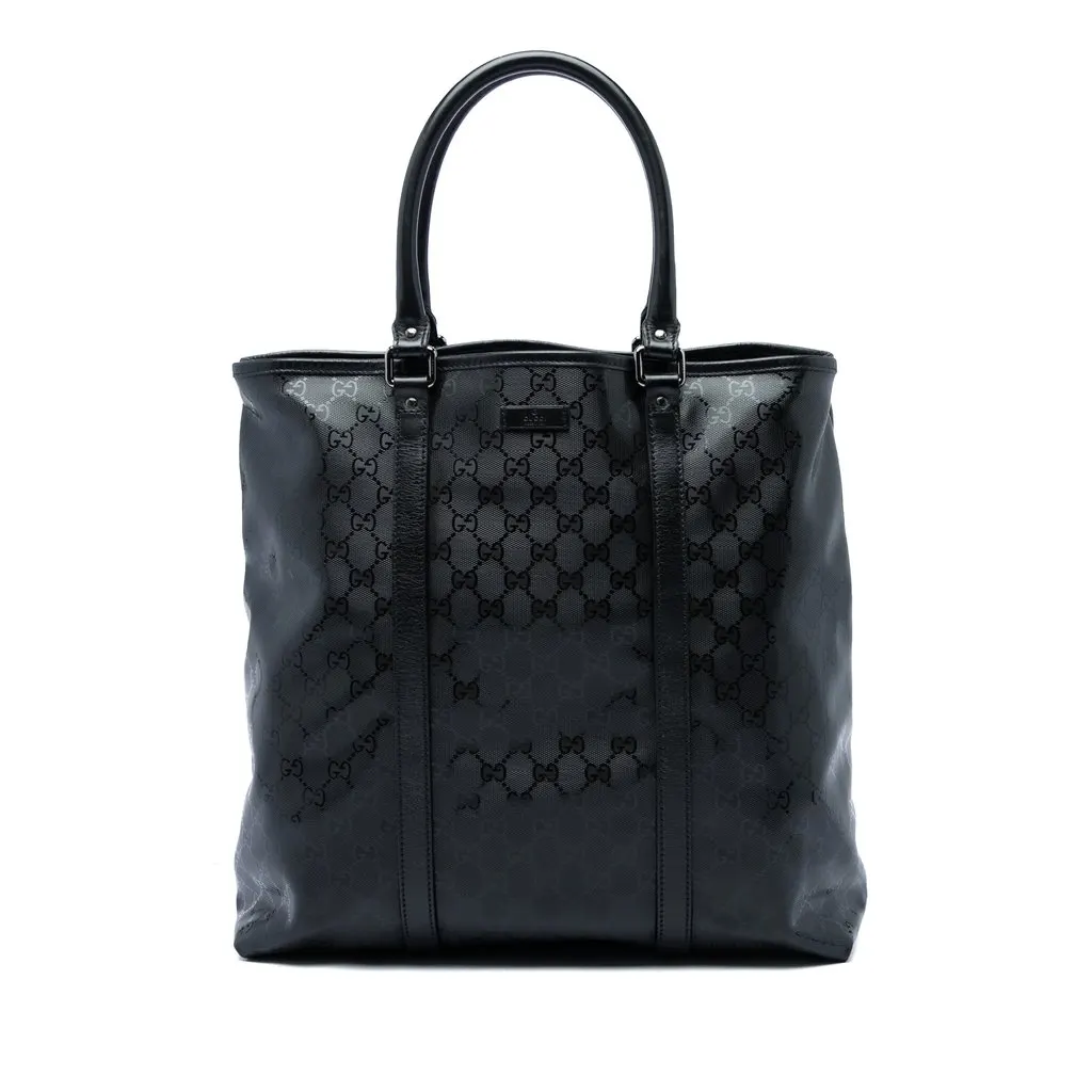 Gucci GG Imprime Joy Vertical Tote Black Canvas Very good - Front View