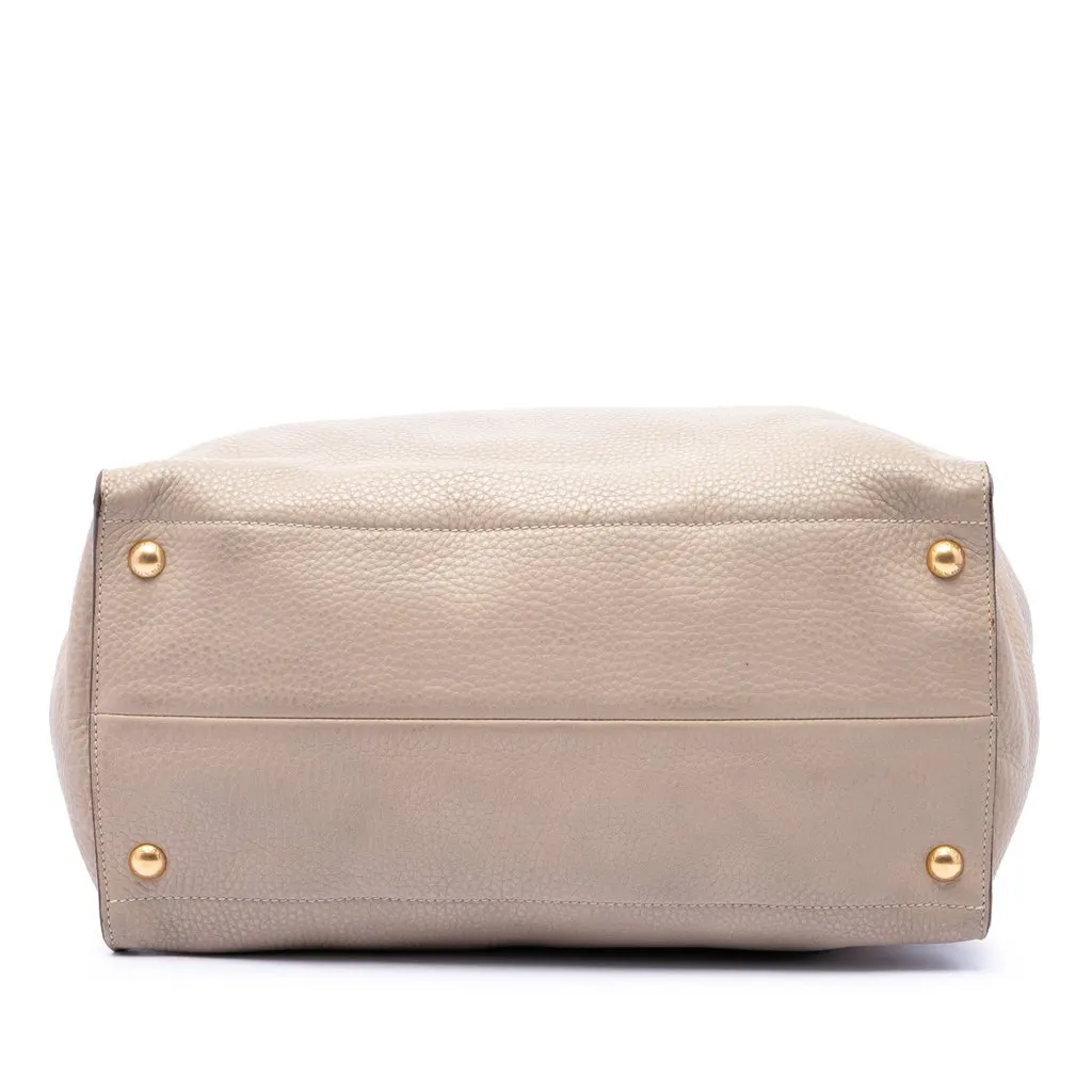 Prada Vitello Daino Open Convertible Tote Beige Leather Very good - Inside View