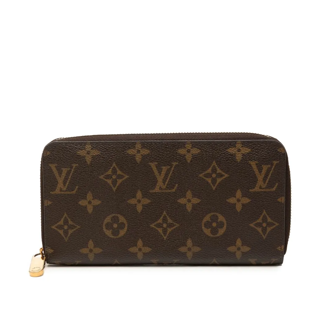 Louis Vuitton Monogram Zippy Long Wallet Brown Canvas Very good - Front View