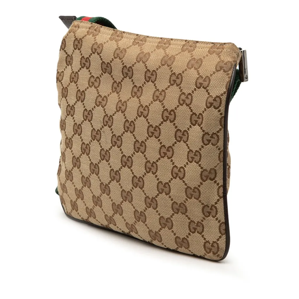 Gucci GG Canvas Web Crossbody Beige Very good - Back View