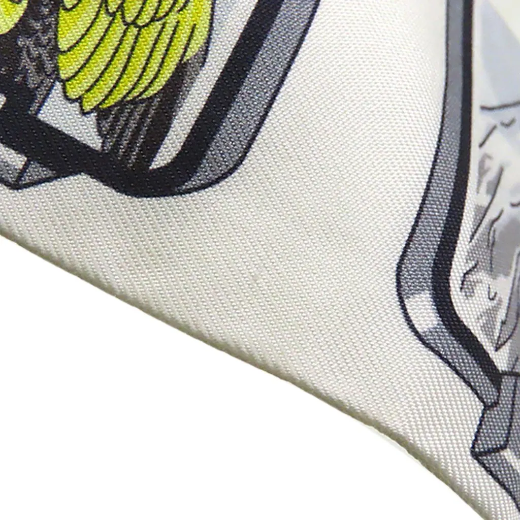 Hermès Hermes Story Silk Twilly Scarf White Very good - Inside View