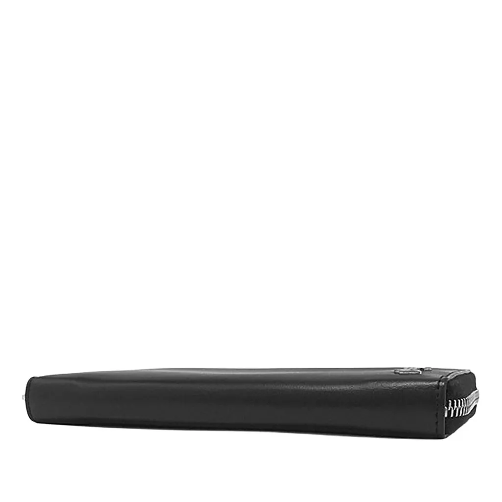 Saint Laurent Leather Tiny Cassandre Zip Around Long Wallet Black Leather Very good - Inside View