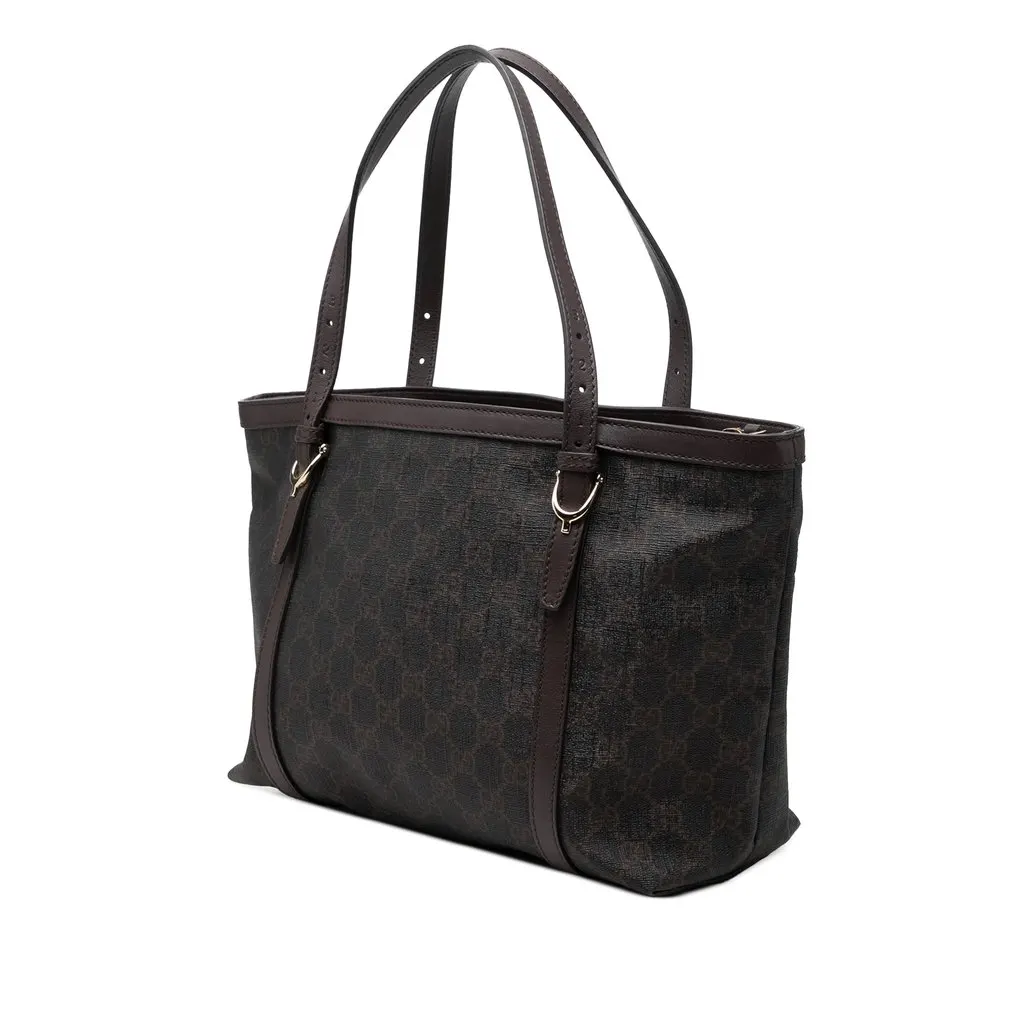 Gucci GG Supreme Nice Tote Brown Canvas Good - Back View