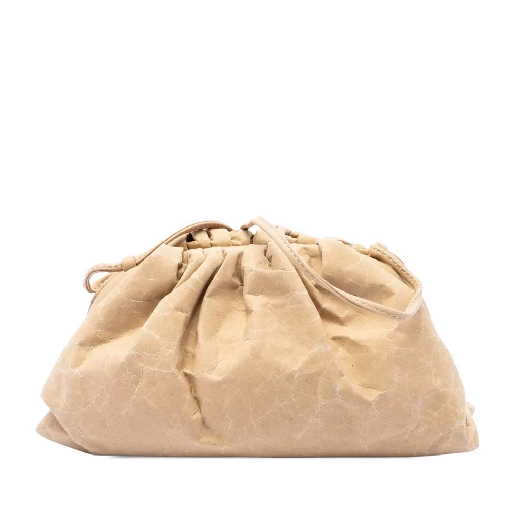 Bottega Veneta Kraft Paper The Mini Pouch Beige Polyester Very good - Front View