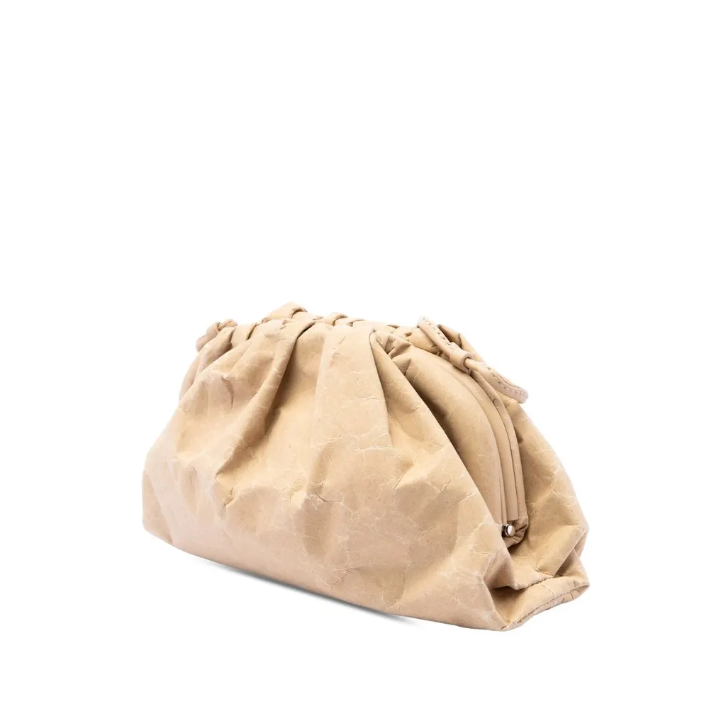 Bottega Veneta Kraft Paper The Mini Pouch Beige Polyester Very good - Back View