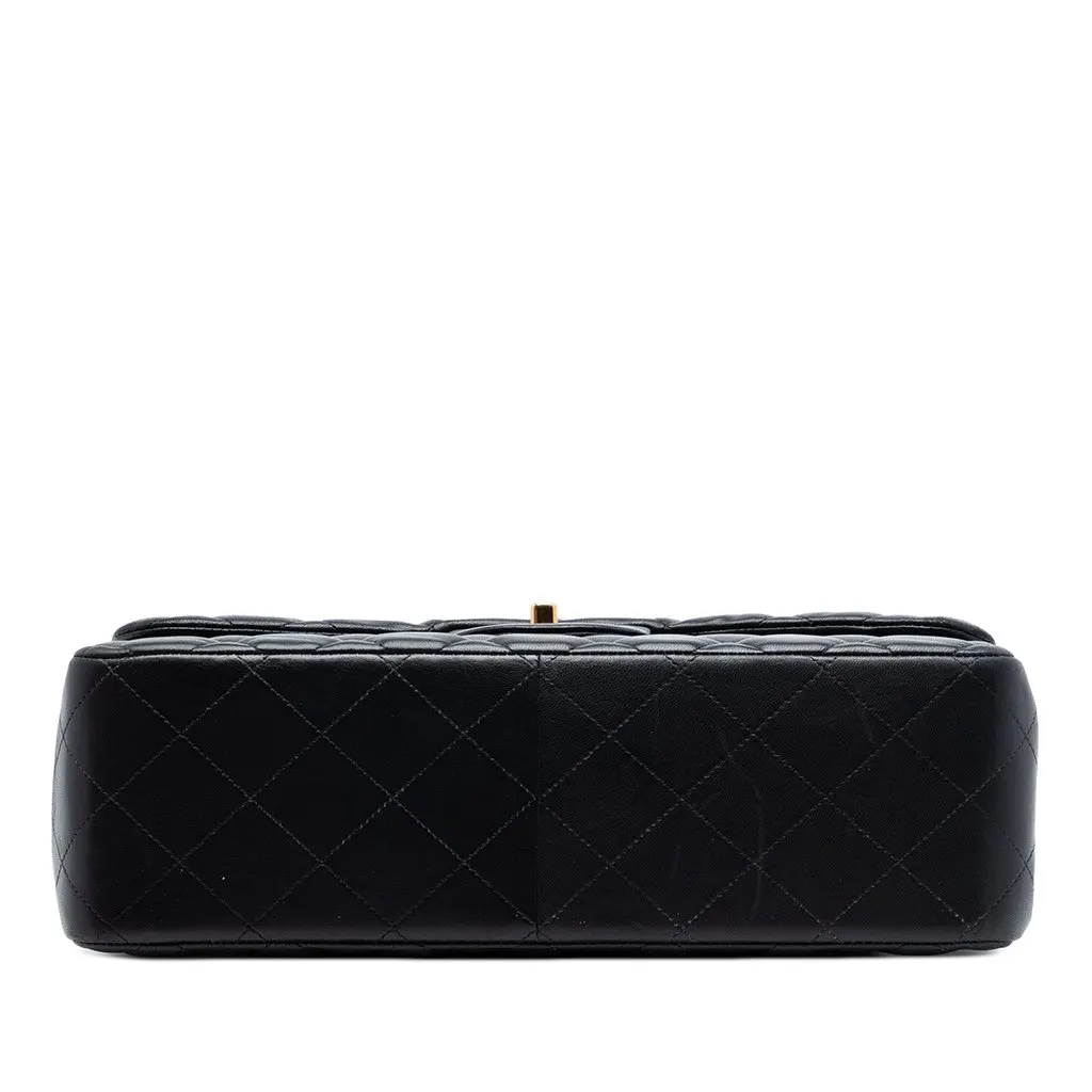 Chanel Jumbo Classic Lambskin Double Flap Black Leather Very good - Inside View