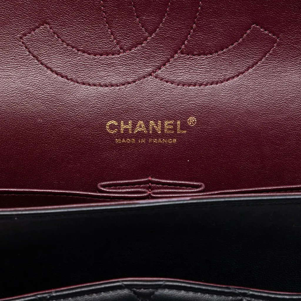 Chanel Jumbo Classic Lambskin Double Flap Black Leather Very good - Box View