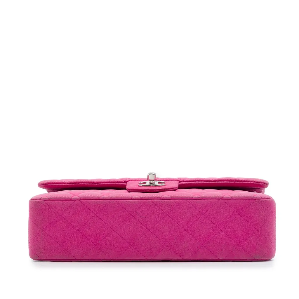 Chanel Medium Classic Caviar Double Flap Pink Leather Very good - Inside View