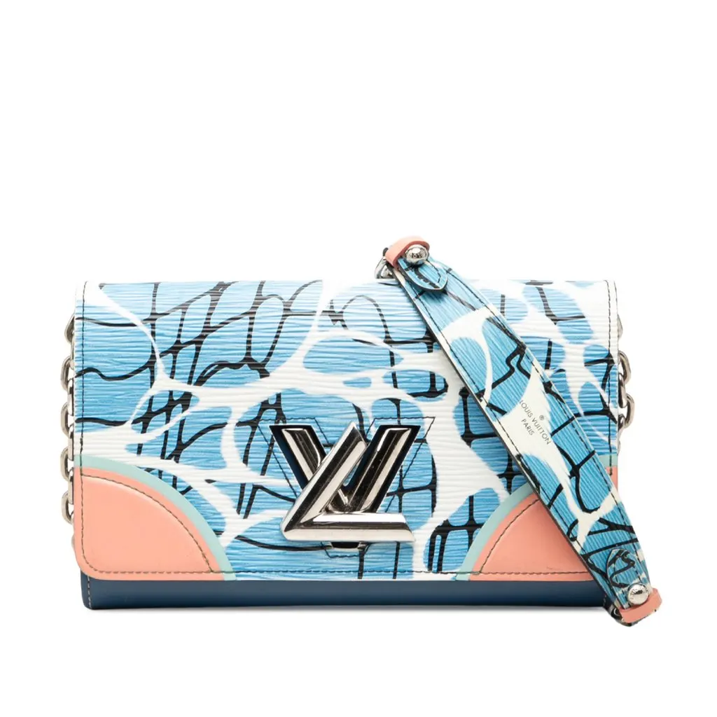 Louis Vuitton Epi Aqua Twist Wallet on Chain