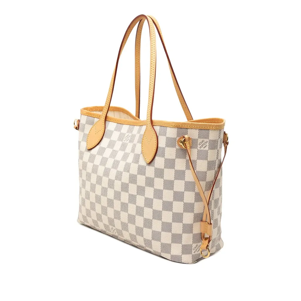 Louis Vuitton Damier Azur Neverfull PM White Very good - Back View