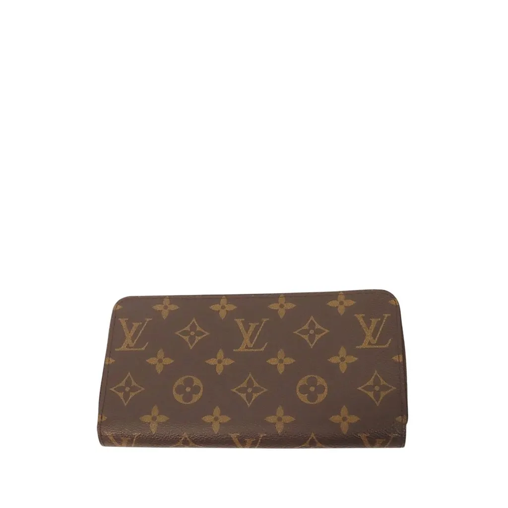 Louis Vuitton Monogram Zippy Long Wallet Brown Very good - Front View