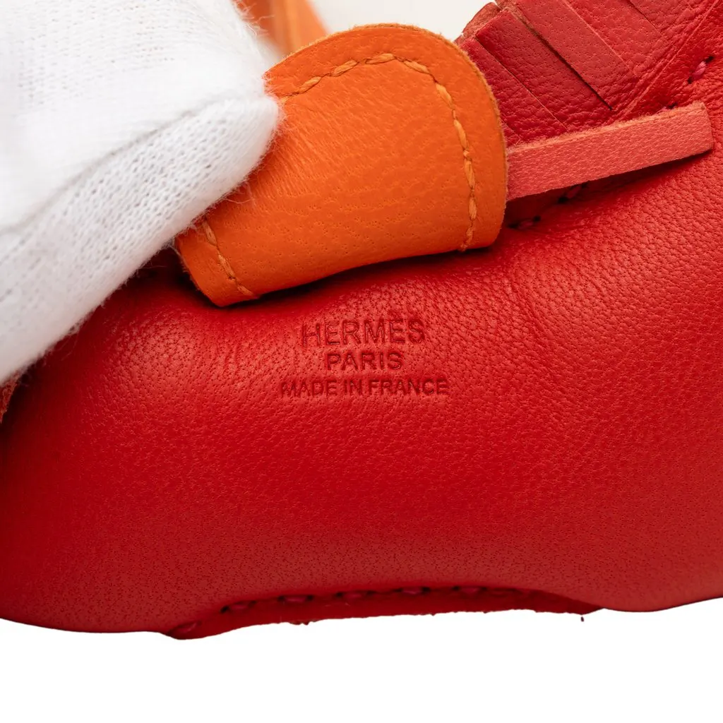 Hermès Milo Lambskin Grigri Rodeo Bag Charm PM Red Leather Very good - Inside View