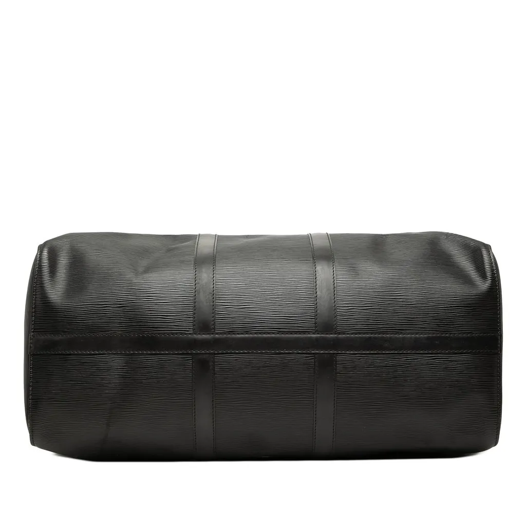 Louis Vuitton Epi Keepall 50 Black Leather Good - Inside View