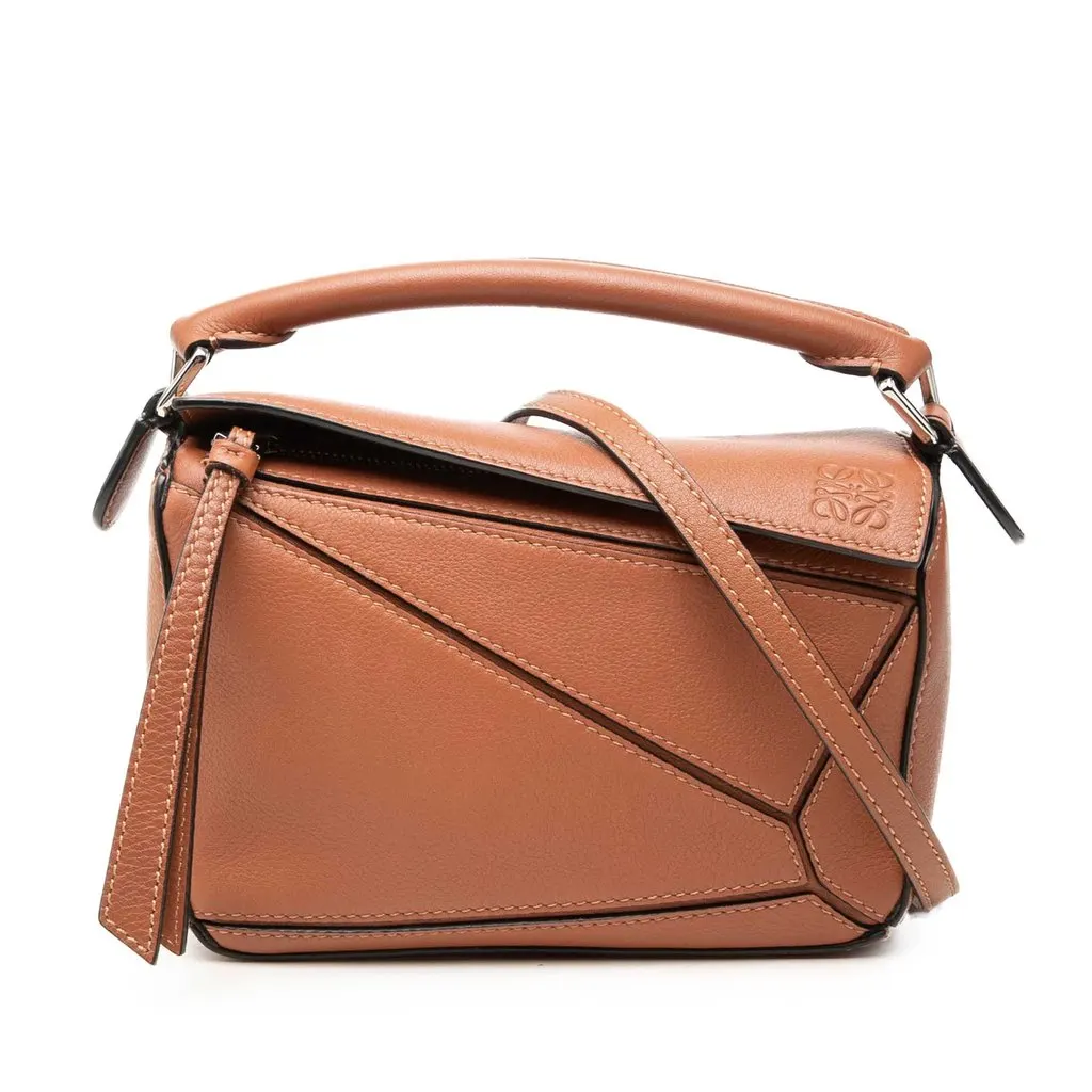 LOEWE Mini Calfskin Puzzle Satchel