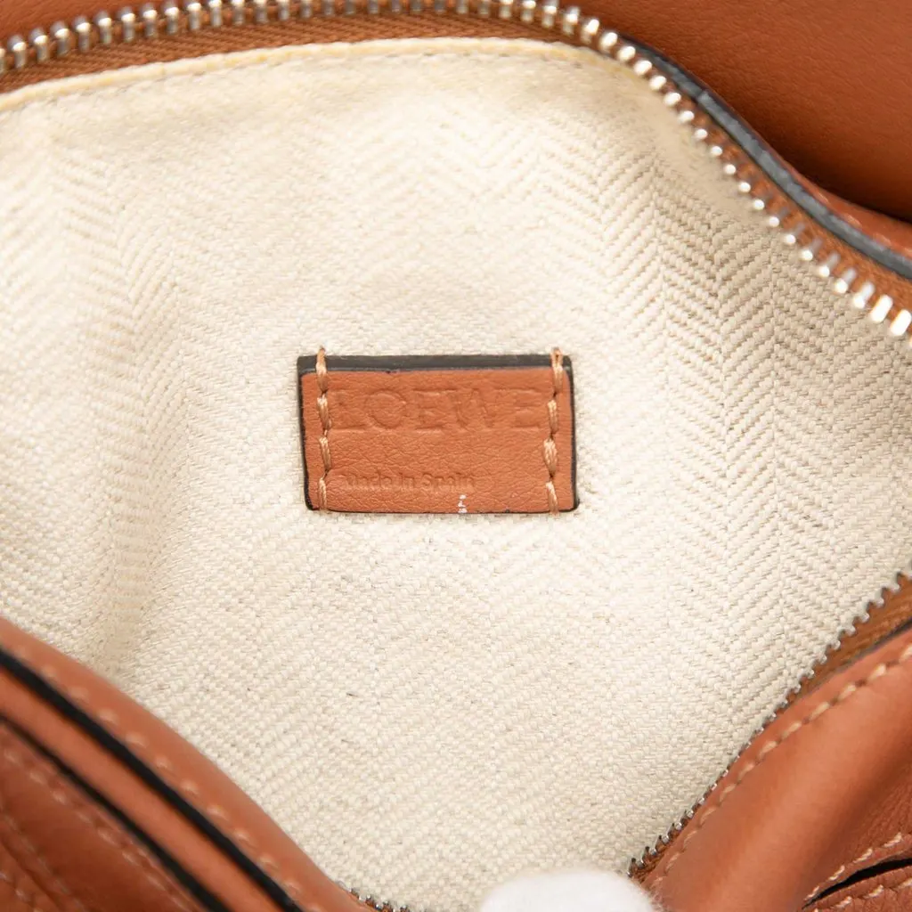LOEWE Mini Calfskin Puzzle Satchel Brown Leather Very good - Box View