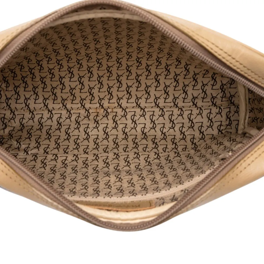 Saint Laurent Printed Coated Canvas Clutch MultiColor Canvas Very good - Model View