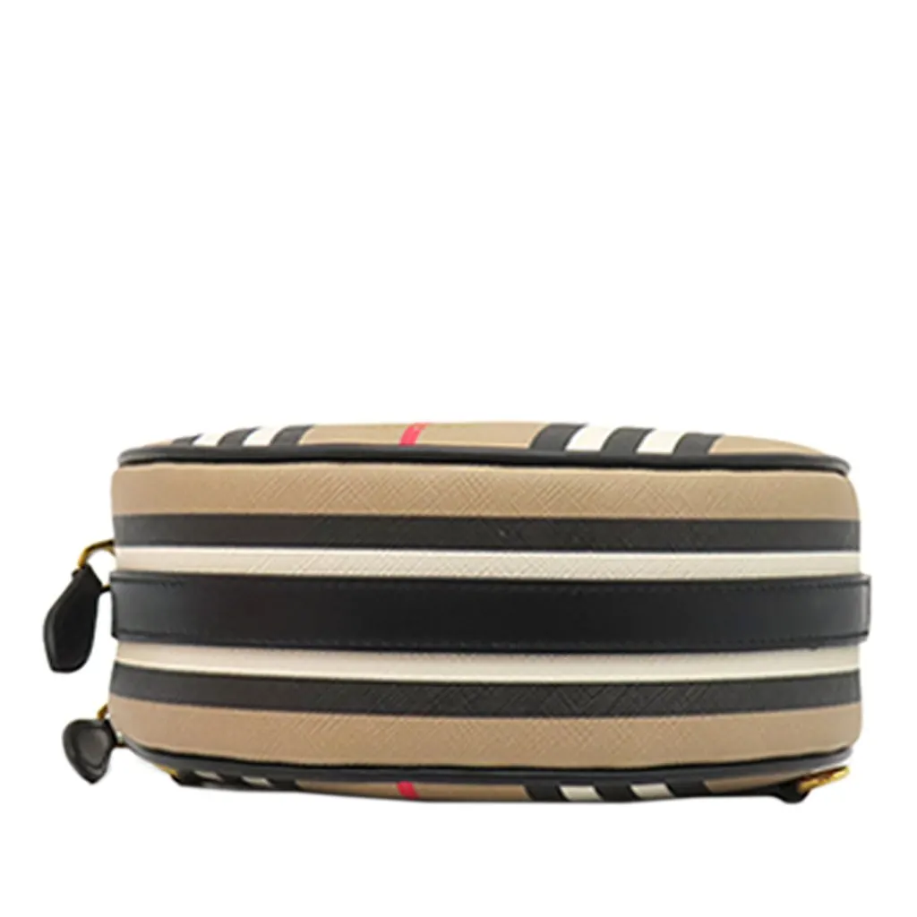Burberry Icon Stripe Coated Canvas Louise Crossbody Beige Very good - Inside View