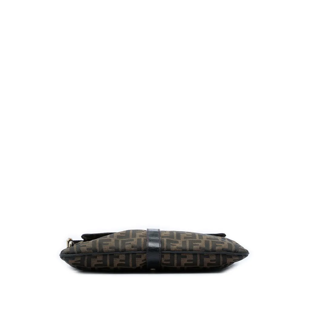 Fendi Zucca Canvas Chef Zip Crossbody Brown Very good - Inside View