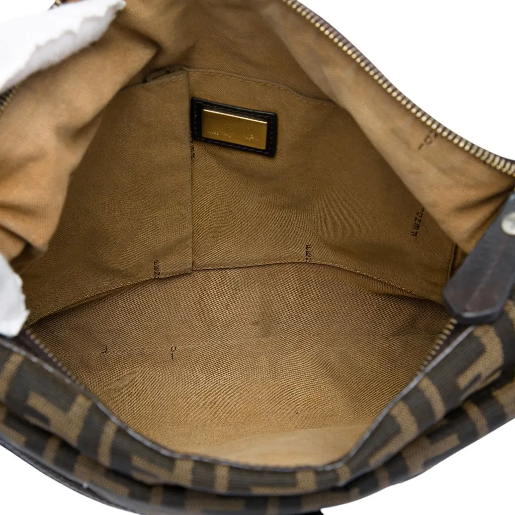 Fendi Zucca Canvas Chef Zip Crossbody Brown Very good - Model View