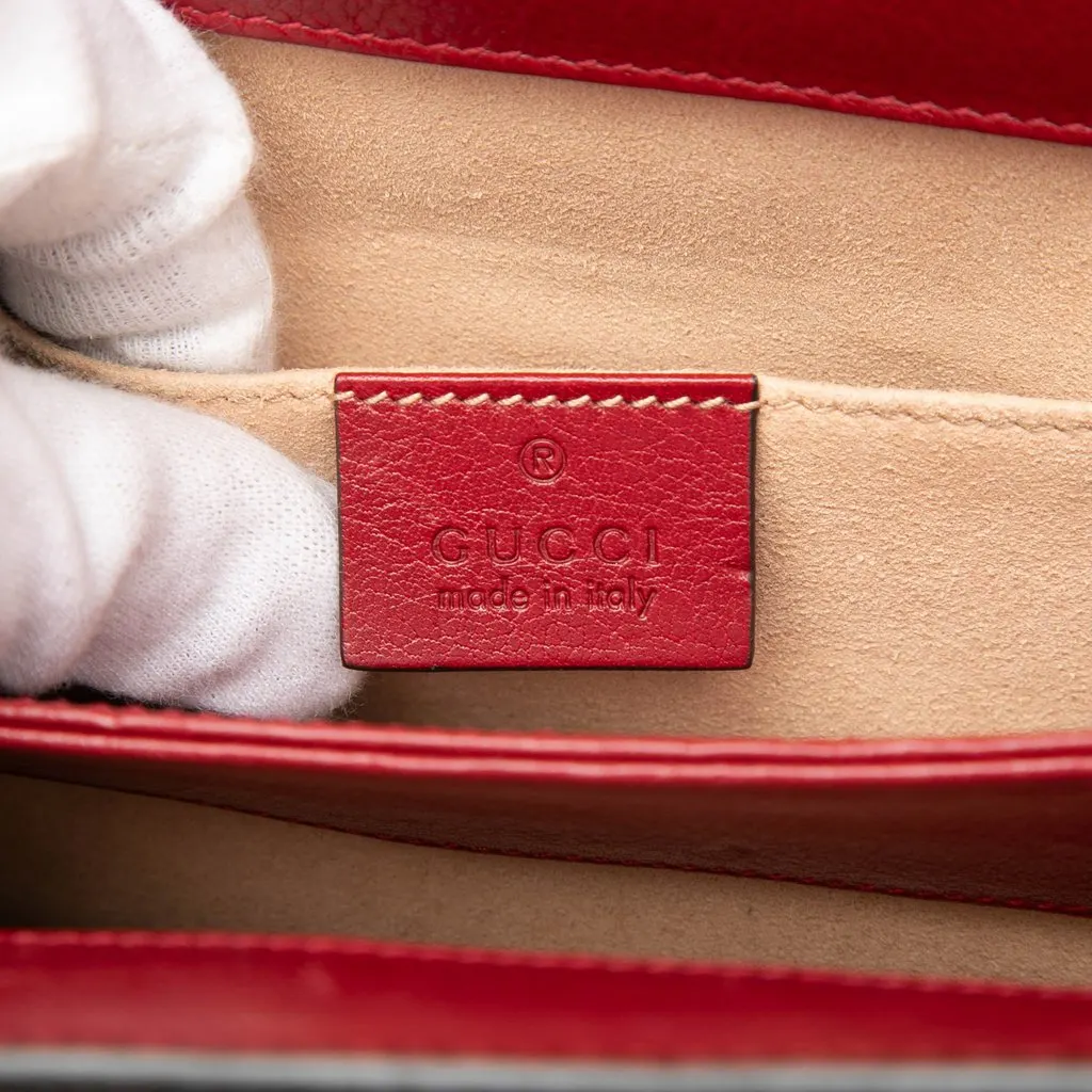 Gucci Small Suede Web Ophidia Chain Crossbody Blue Leather Very good - Box View
