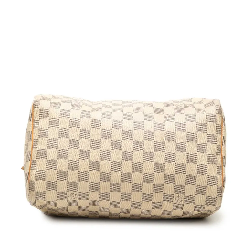 Louis Vuitton Damier Azur Speedy 30 White Good - Inside View