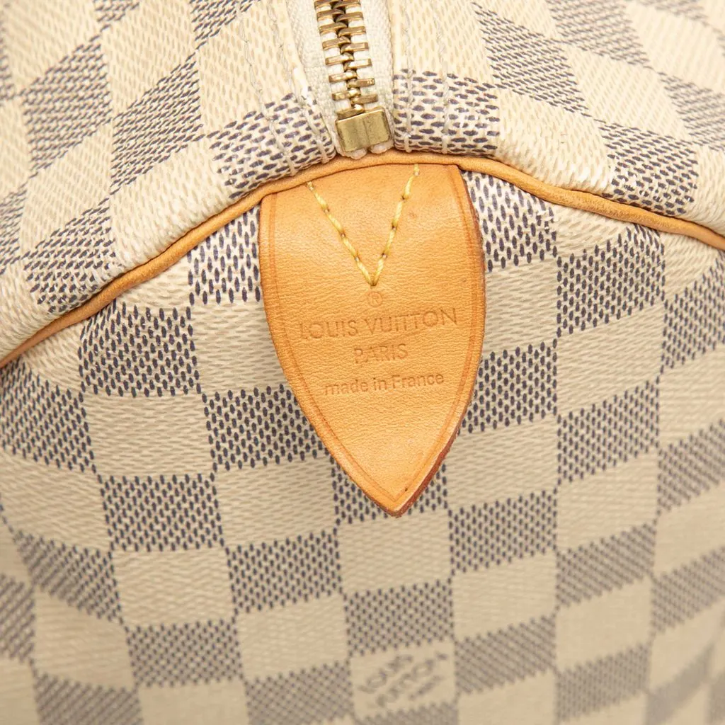 Louis Vuitton Damier Azur Speedy 30 White Good - Box View
