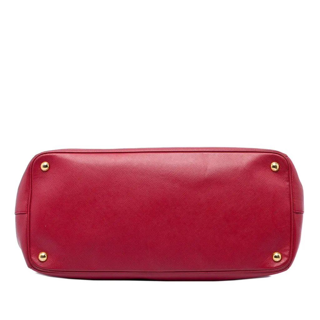 Prada Large Saffiano Lux Galleria Satchel Red Leather Very good - Inside View