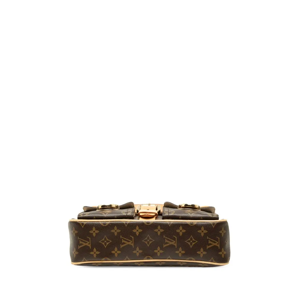 Louis Vuitton Monogram Hudson PM Brown Canvas Good - Inside View