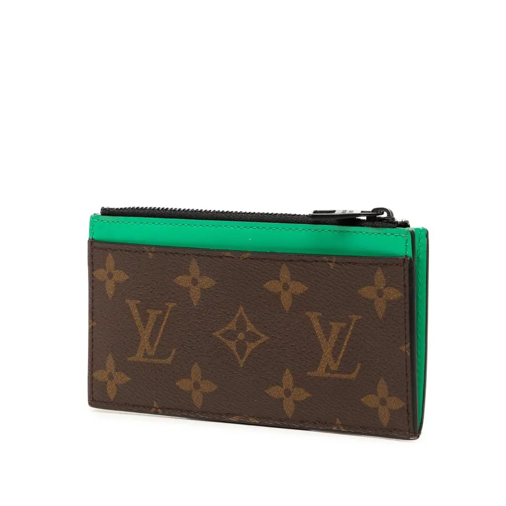 Louis Vuitton Monogram Macassar Coin Card Holder Brown Very good - Back View