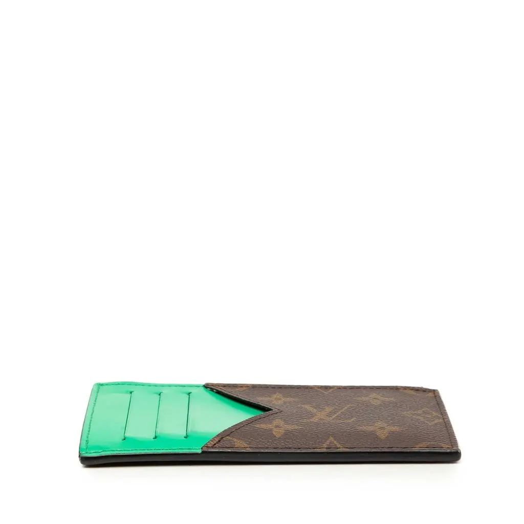 Louis Vuitton Monogram Macassar Coin Card Holder Brown Very good - Inside View