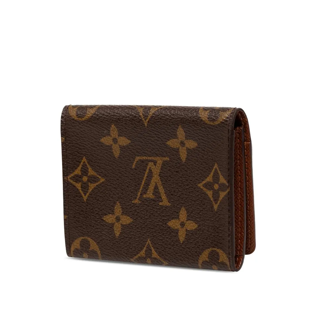 Louis Vuitton Monogram Envelope Business Card Holder Brown Very good - Back View