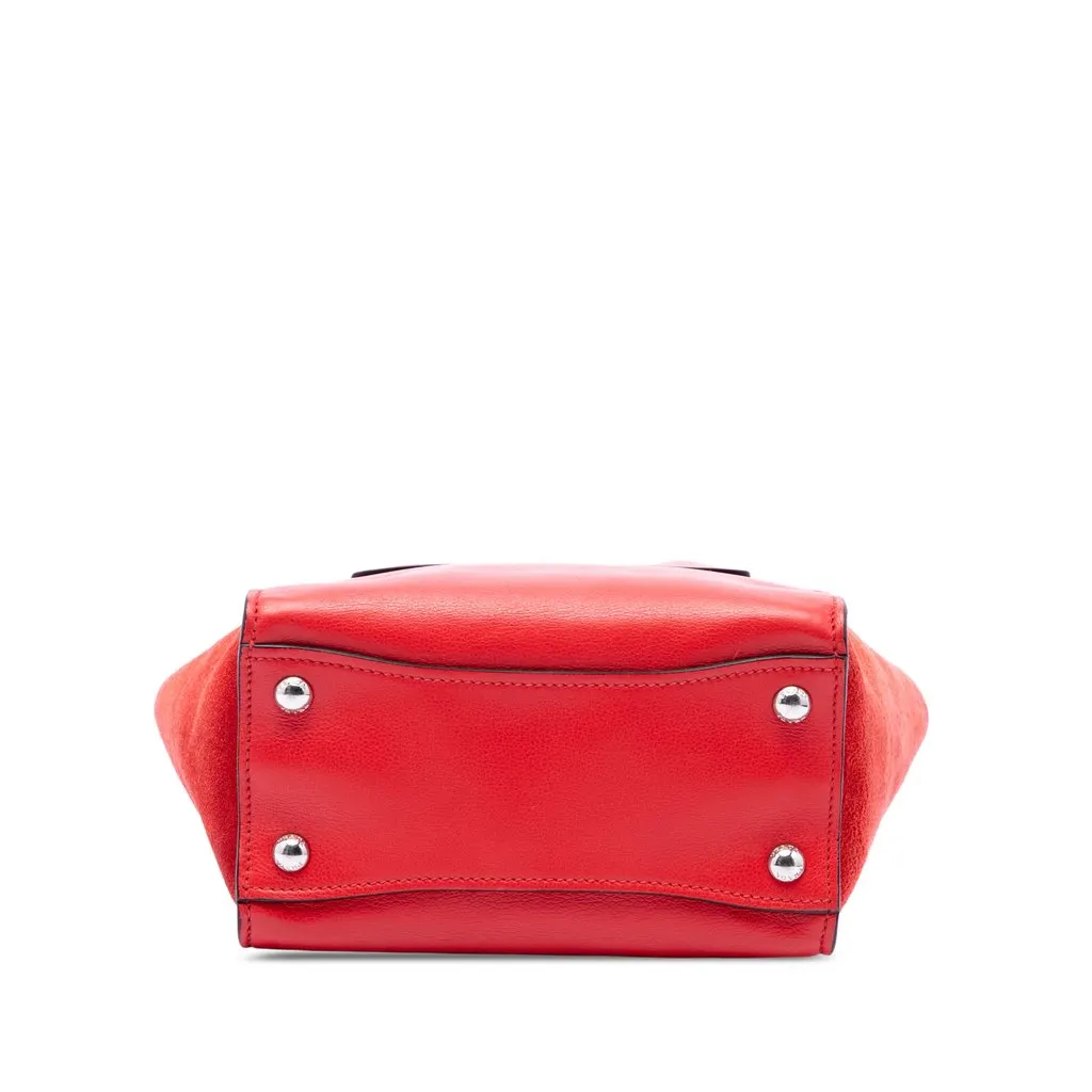 Prada Small Glace Calf Twin Pocket Satchel Red Leather Very good - Inside View