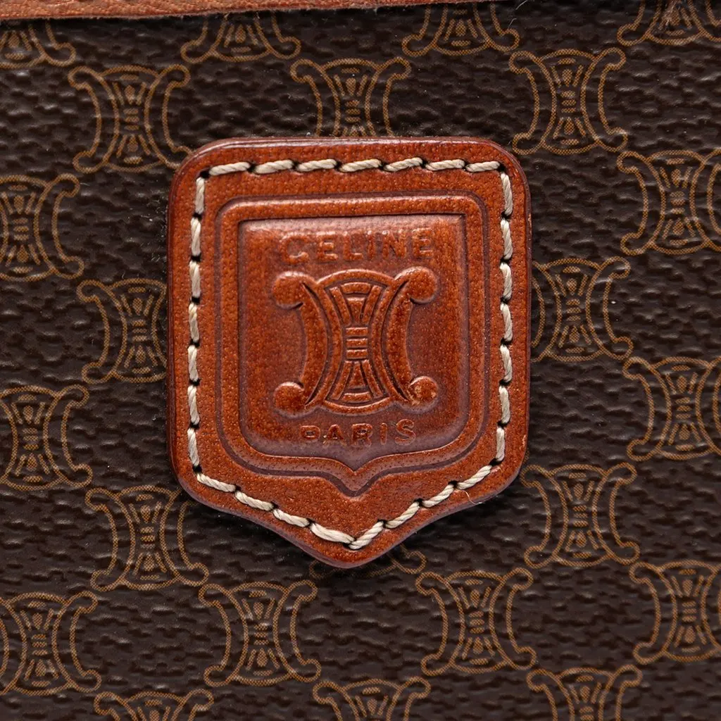 Celine Macadam Coated Canvas Vanity Bag Brown Very good - Box View
