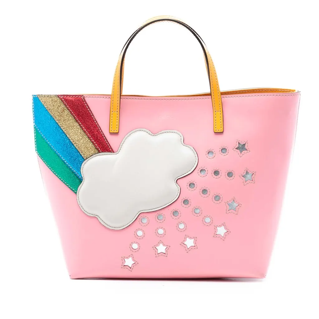 Gucci Childrens Leather Rainbow Cloud Tote Pink Leather Very good - Front View