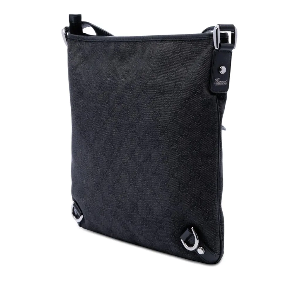 Gucci GG Denim Abbey D Ring Crossbody Black Very good - Back View