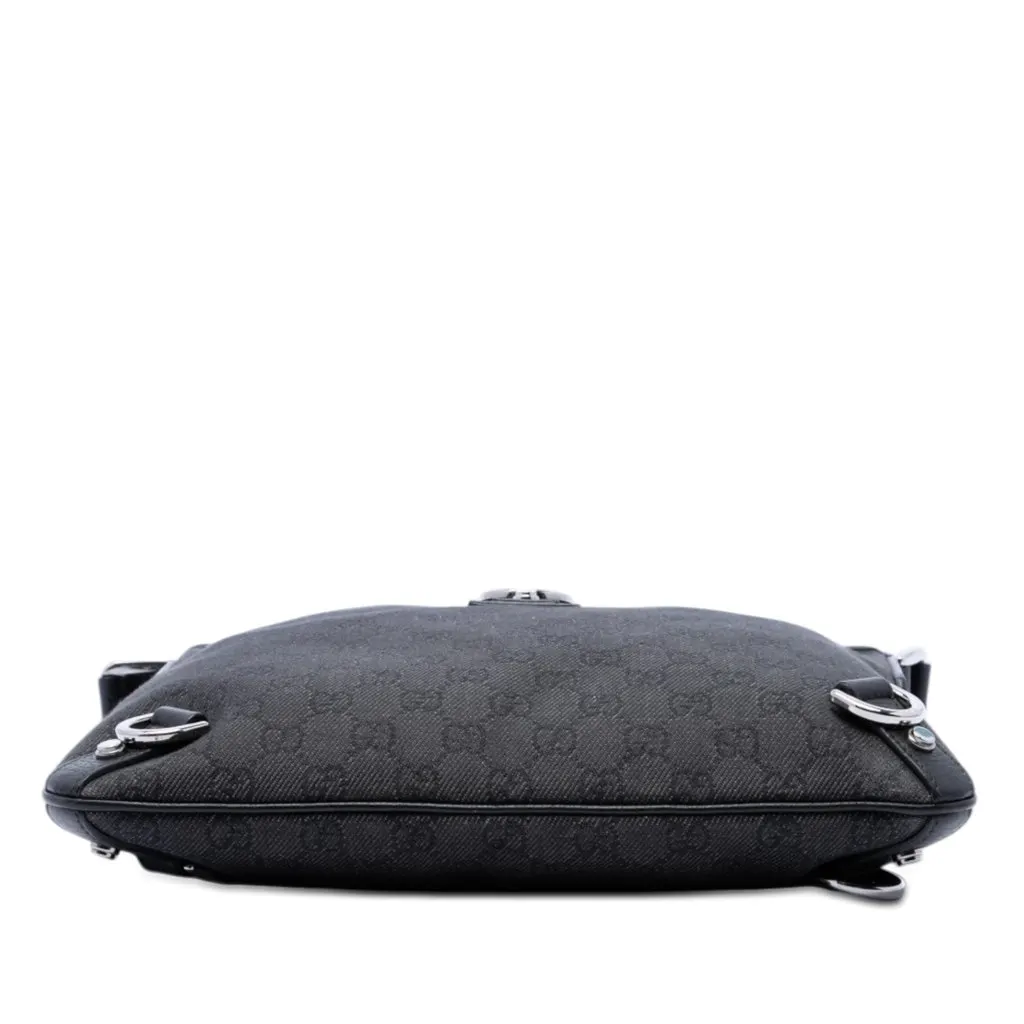 Gucci GG Denim Abbey D Ring Crossbody Black Very good - Inside View