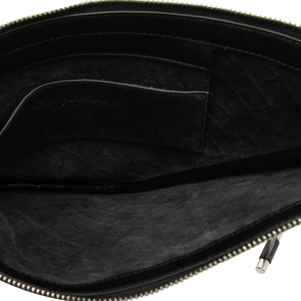 Bottega Veneta Small Leather Intrecciato Virgule Crossbody Black Leather Very good - Model View