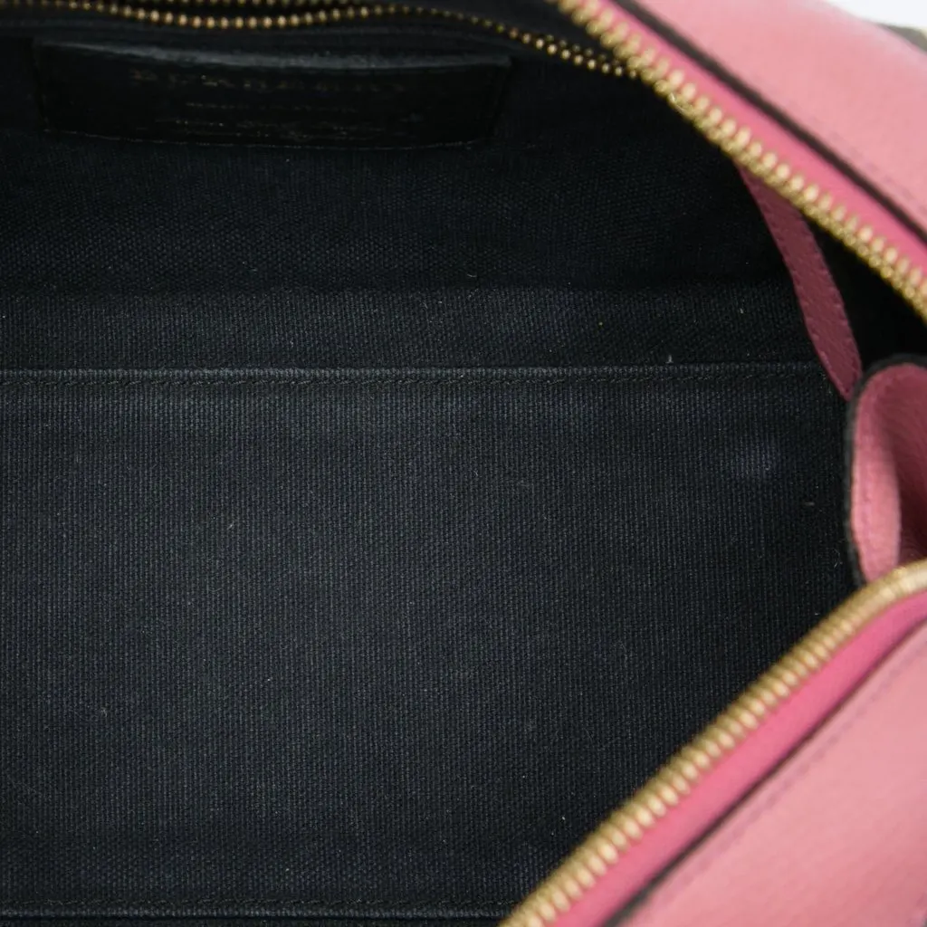 Burberry Small House Check Canvas Alchester Bowling Bag Beige Very good - Model View