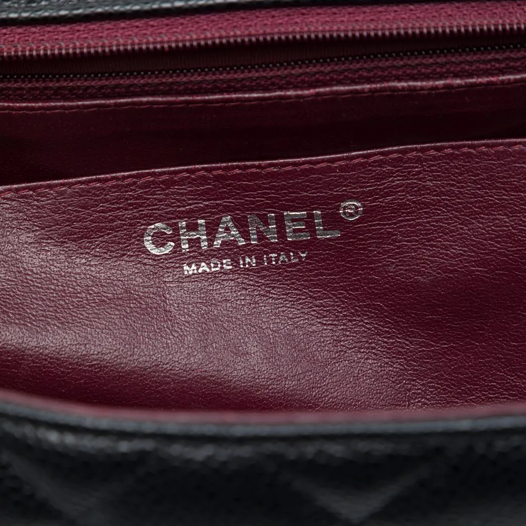Chanel Jumbo Classic Caviar Single Flap Black Leather Very good - Box View