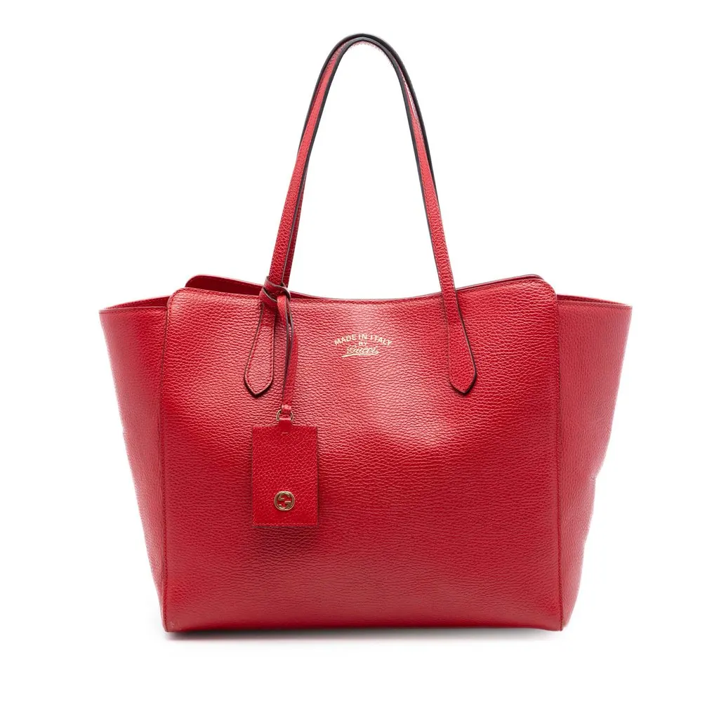 Gucci Medium Leather Swing Tote Red Leather Very good - Front View