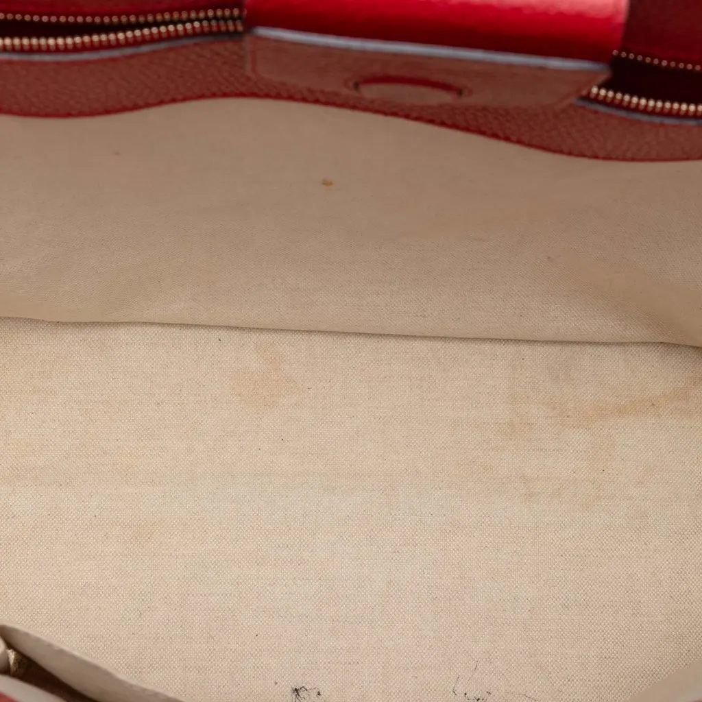 Gucci Medium Leather Swing Tote Red Leather Very good - Model View
