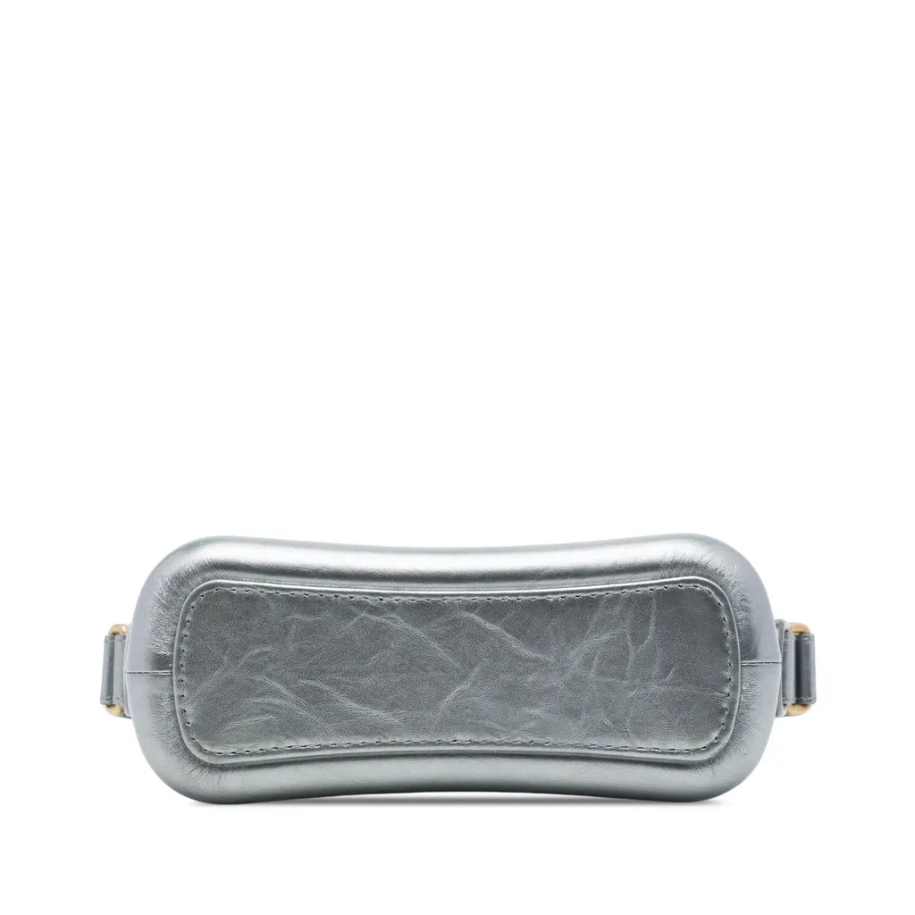 Chanel Small Metallic Calfskin CC Stitched Gabrielle Hobo Silver Leather Very good - Inside View