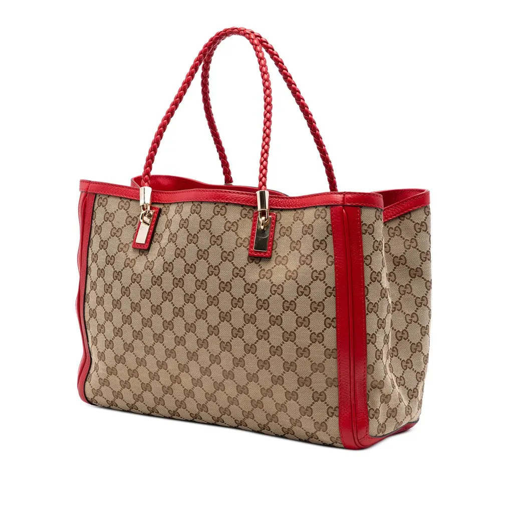 Gucci GG Canvas Bella Tote Beige Very good - Back View