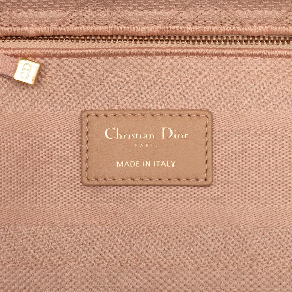 Dior Medium Embroidered Canvas Cannage Lady D Lite Pink Canvas Very good - Box View