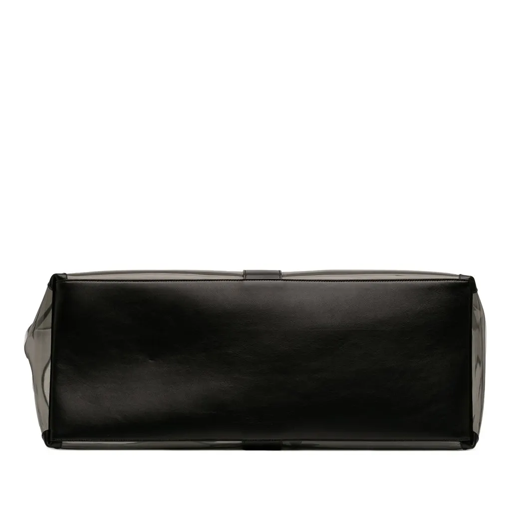 Saint Laurent Maxi PVC Transparent Y Tote Green Plastic Good - Inside View