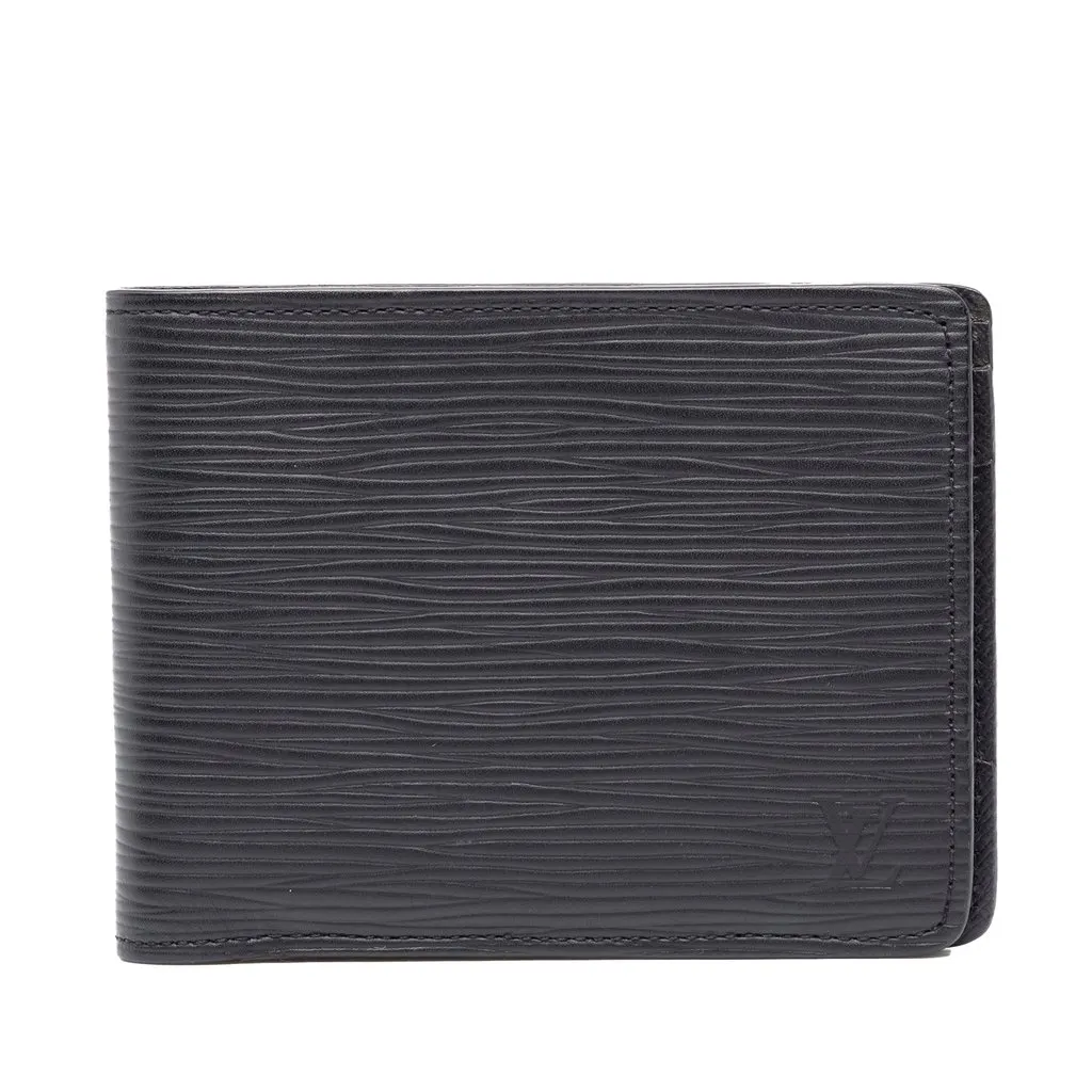 Louis Vuitton Epi Multiple Wallet Black Leather Very good - Front View