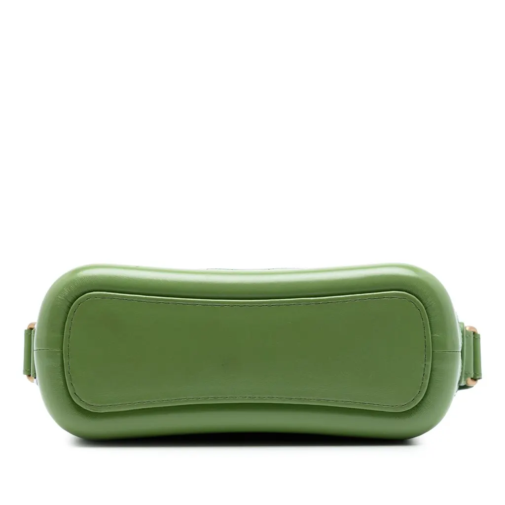 Chanel Small Quilted Aged Calfskin Gabrielle Hobo Green Leather Very good - Inside View