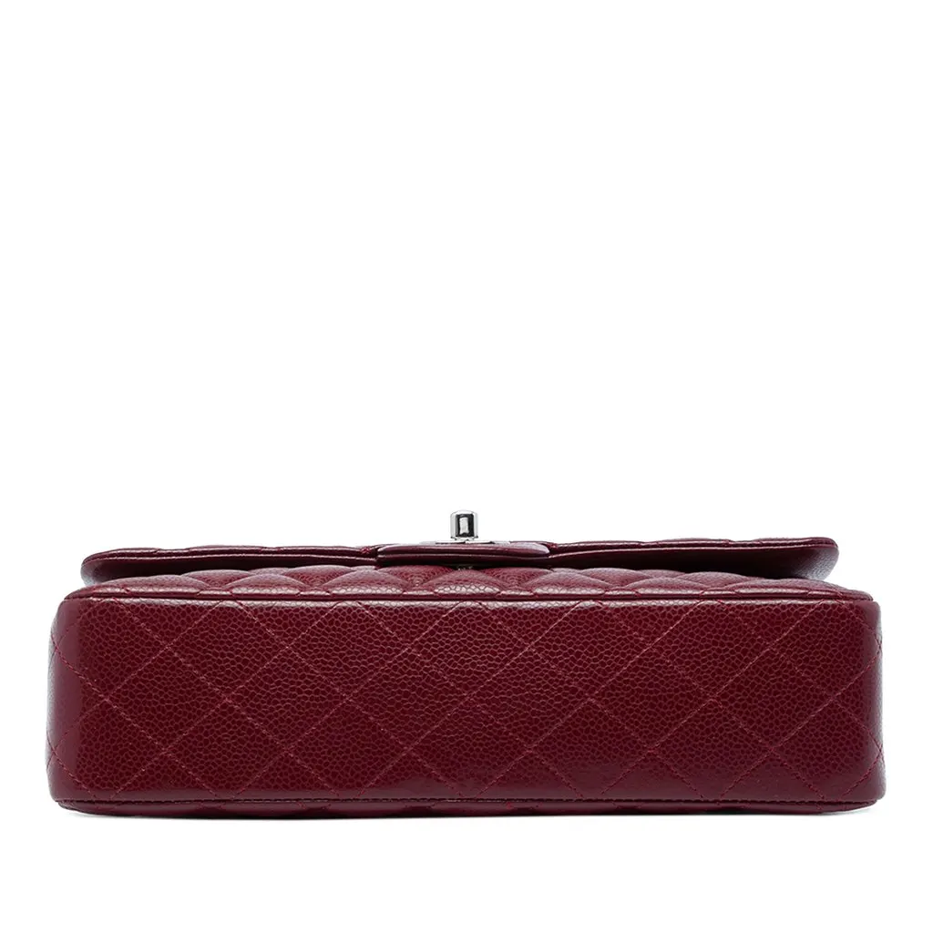 Chanel Medium Classic Caviar Double Flap Red Leather Very good - Inside View